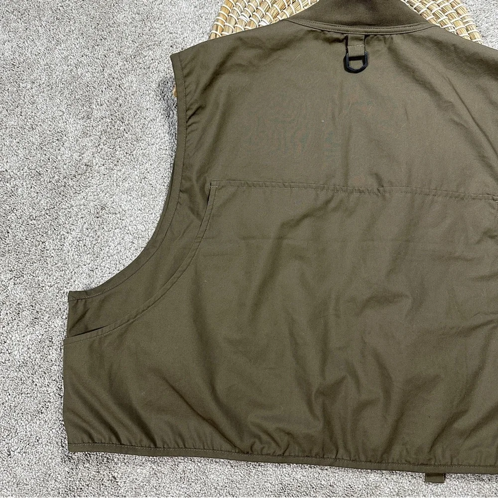 Orvis Men’s Vtg Multi Pockets Vest Outdoor Fishing Pack Tactical Cargo Green L